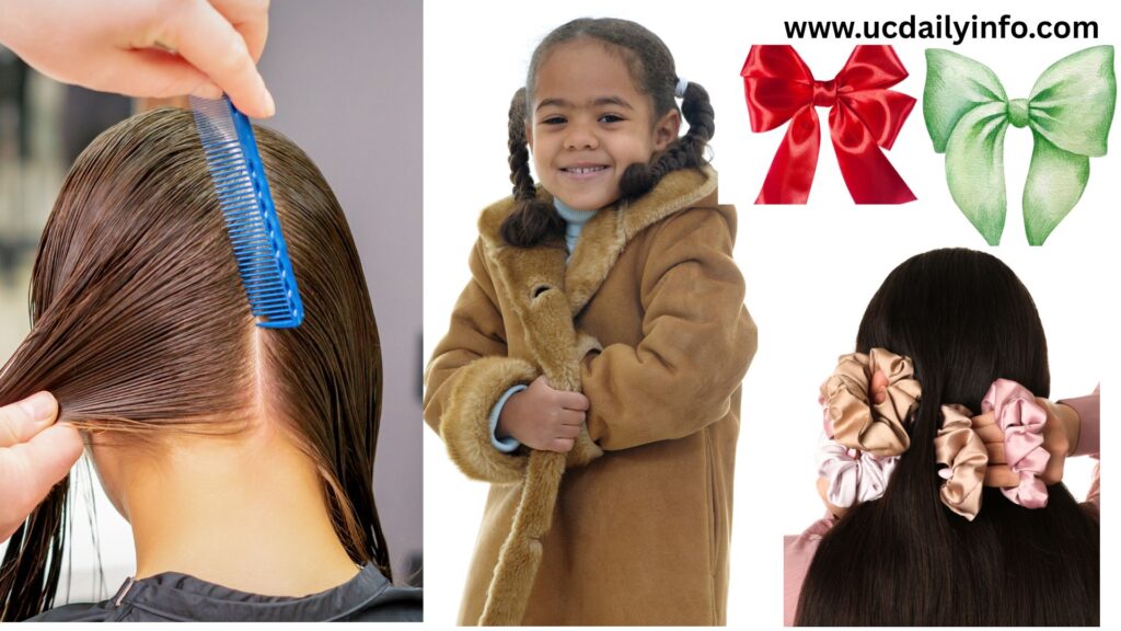 Secure-with-soft-elastics-and-add-red-or-green-bows-Easy-Christmas-Party-Hairstyles-for-Kids