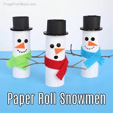 Toilet Paper Roll Snowmen