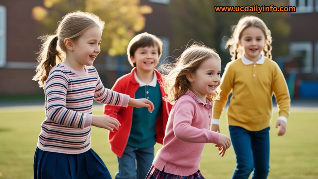 Kids playing or talking together