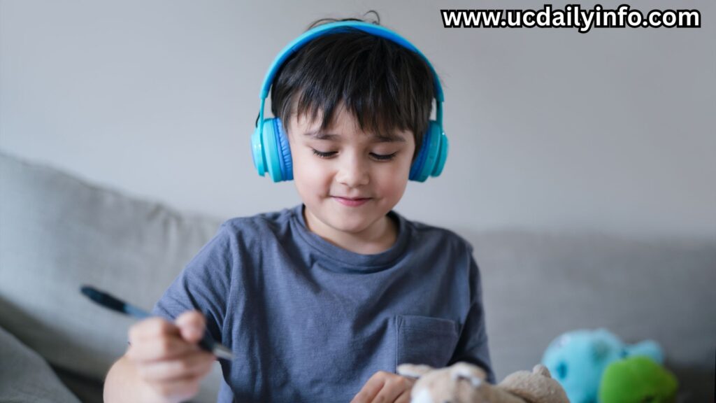 kids listening to a playlist.