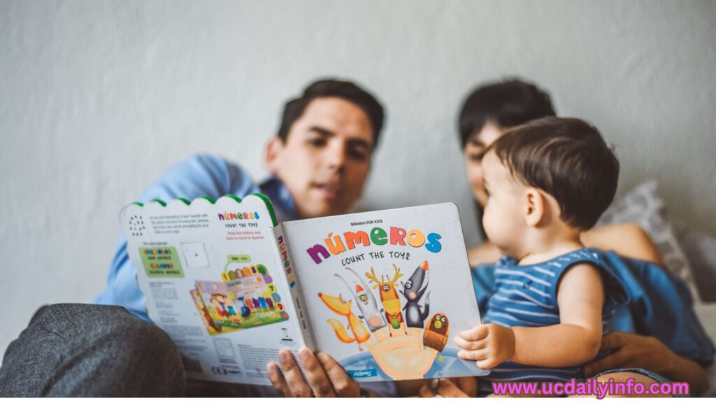 Warm family moments: bedtime storytelling, hugs, and parents watching their child achieve a milestone Cost of Raising a Child in the USA Explained Simply