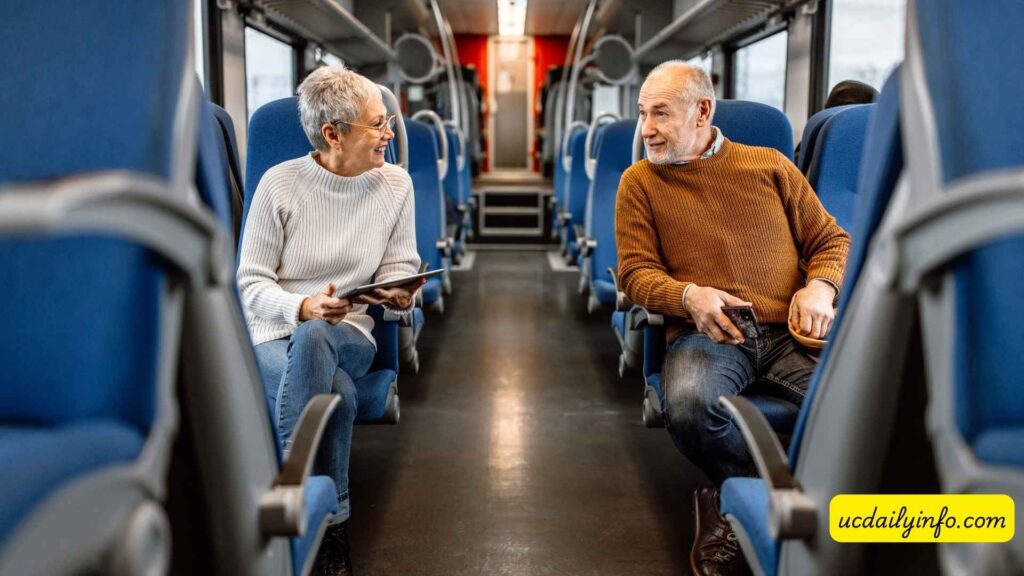 Couple-enjoying-a-scenic-train-journey-through-the-mountains-25-Romantic-Couple-Vacation-Ideas
