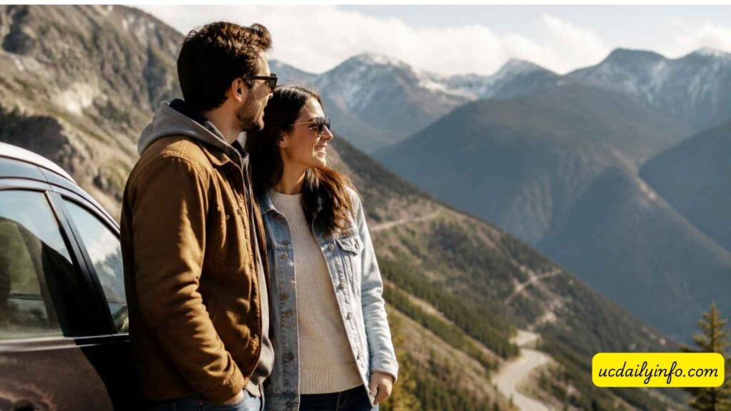 Couple-standing-beside-a-car-at-a-scenic-mountain-overlook-25-Romantic-Couple-Vacation-Ideas