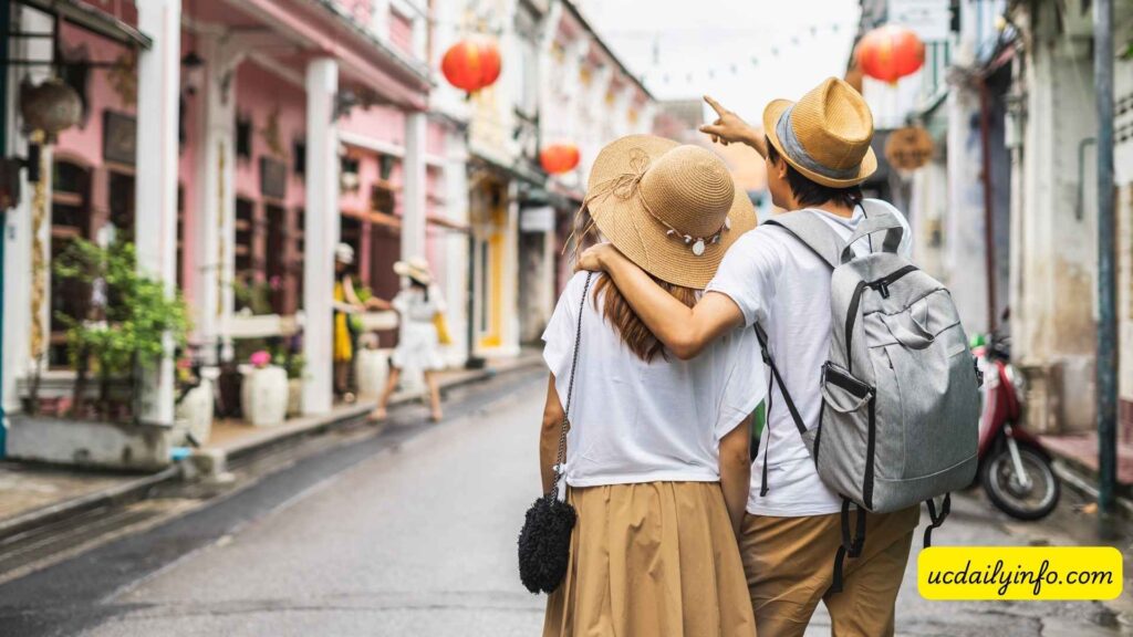 Couple-exploring-a-charming-small-town-on-vacation