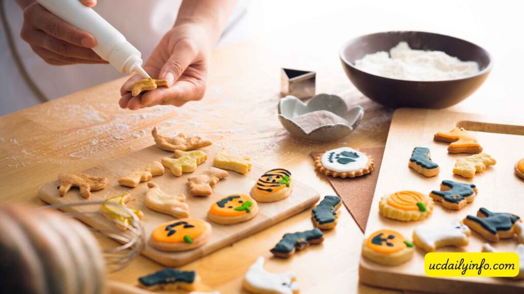  Halloween-activities-for-kids-at-home-baking-and-decorating-cookies
