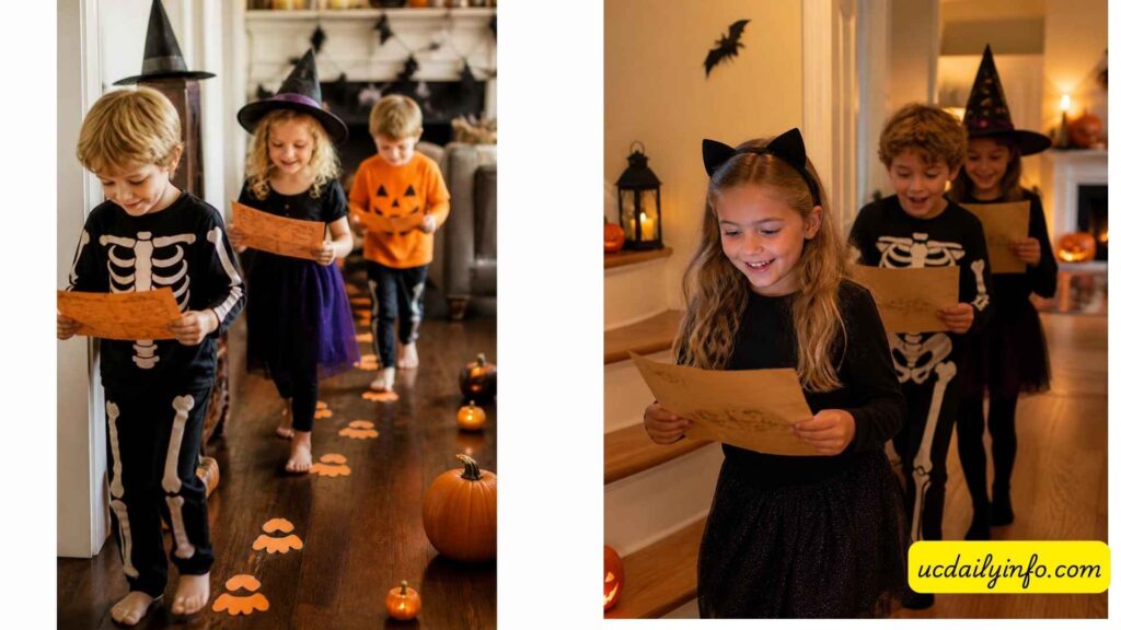 Halloween-activities-for-kids-at-home-with-a-treasure-hunt