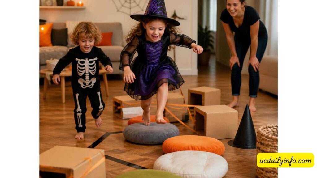 Halloween-activities-for-kids-at-home-indoor-obstacle-course