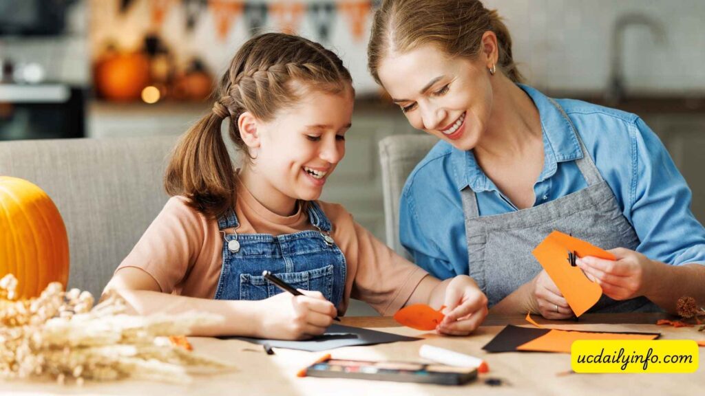 Halloween-activities-for-kids-at-home-making-homemade-decorations