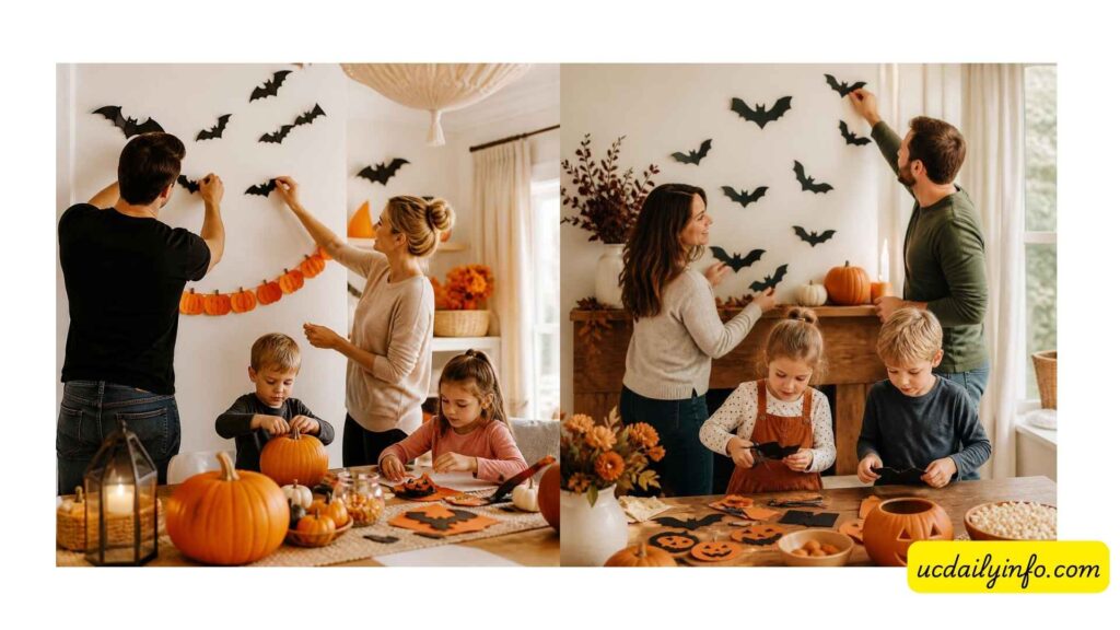 family-preparing-Halloween-activities-for-kids-at-home