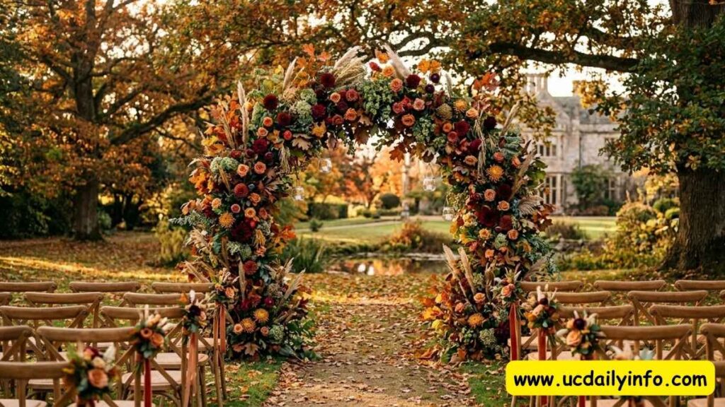 seasonal-wedding-arch-with-colorful-flowers