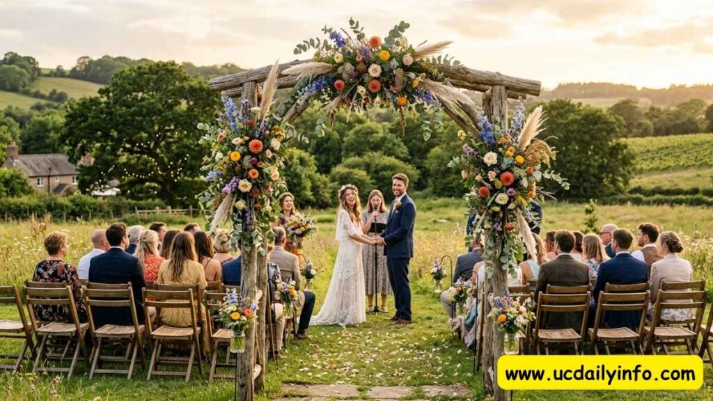 rustic-wedding-arch-decorations-with-wooden-frame
