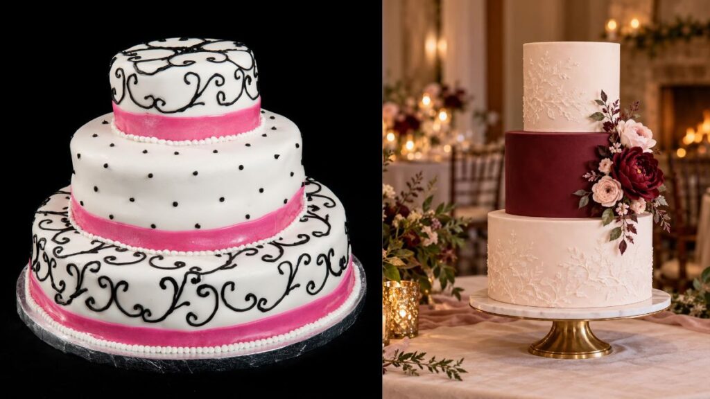 burgundy-and-blush-wedding-cake-with-matching-sugar-flowers