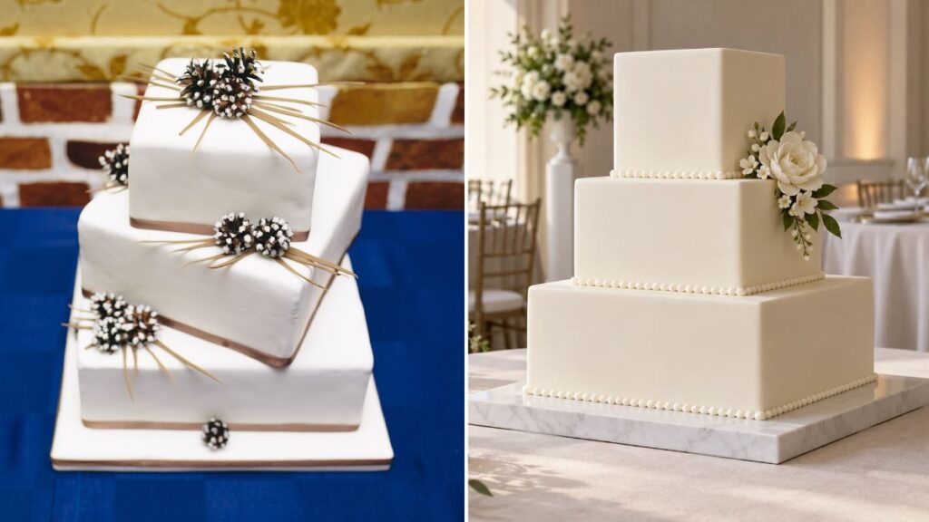 three-tier-square-ivory-wedding-cake-with-fine-piped-borders