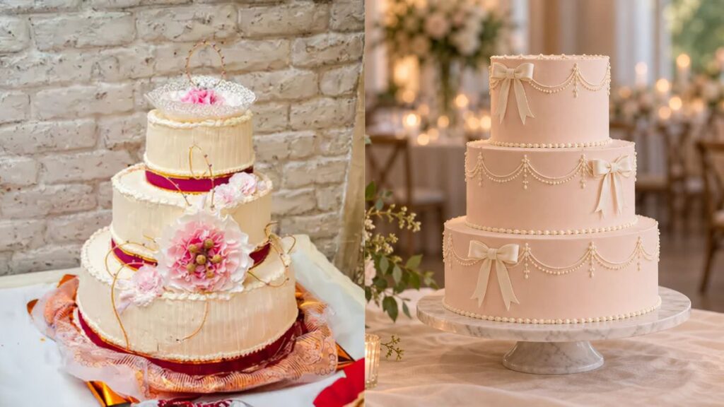 pale-blush-wedding-cake-with-ivory-scalloped-piping-and-sugar-bows