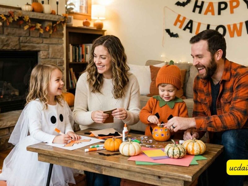 Halloween-activities-for-kids-at-home-with-family-crafts-and-pumpkin-decorating