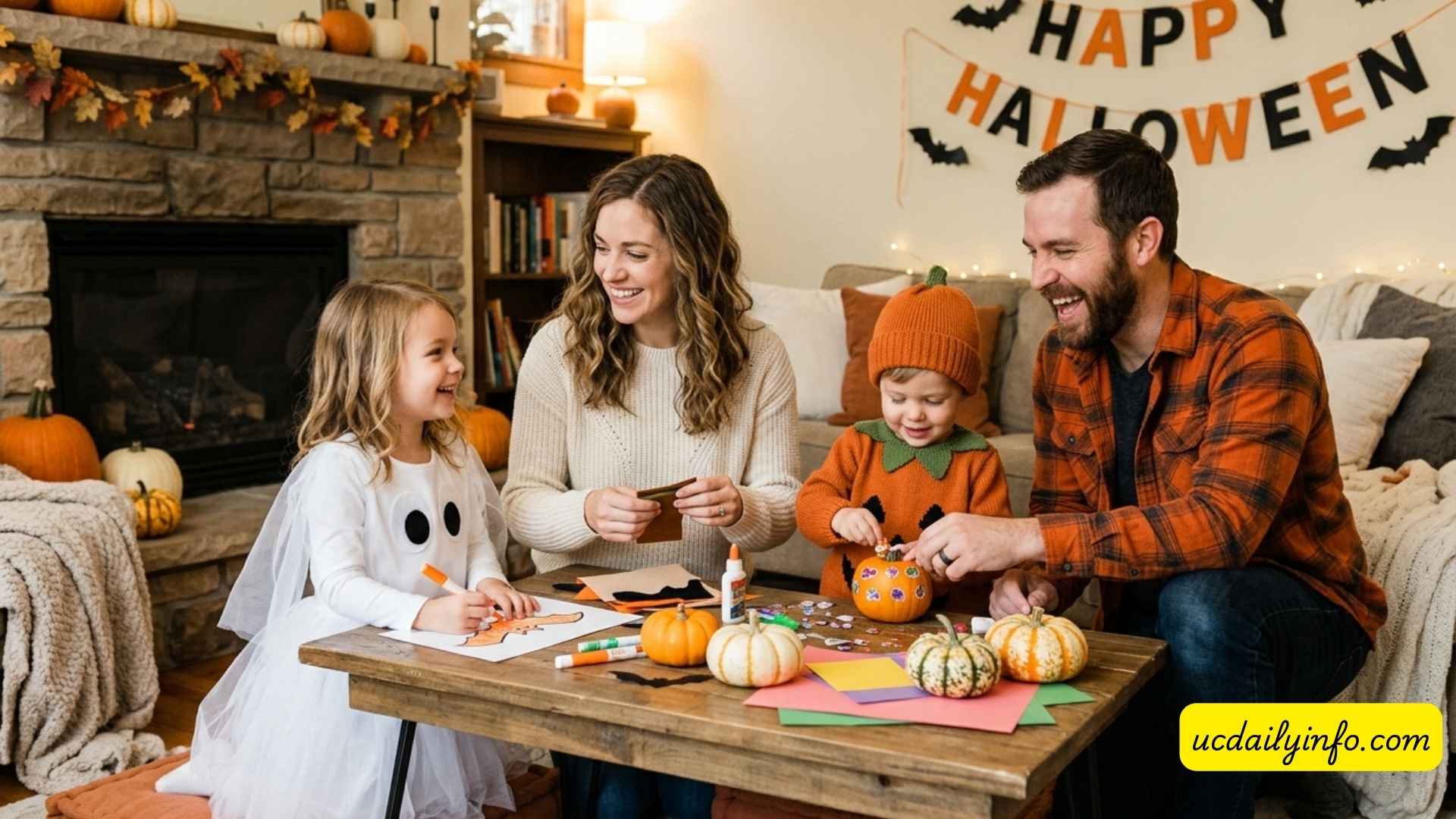 Halloween-activities-for-kids-at-home-with-family-crafts-and-pumpkin-decorating